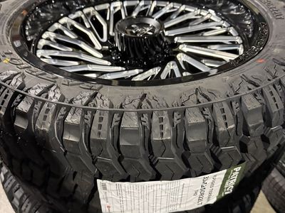 New 33x12.50r22 Patriot RT Black Fittipaldi FA15 8x180 8 lug Chevy Silverado 2500 3500 GMC Sierra 2011+ wheels and tires