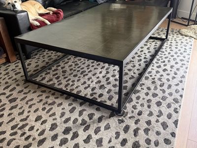 Restoration Hardware Metal Parquet Coffee Table