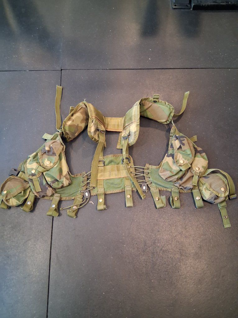 US Army Woodland Camo Load Bearing Vest (LBV) II - Military Tactical Gear