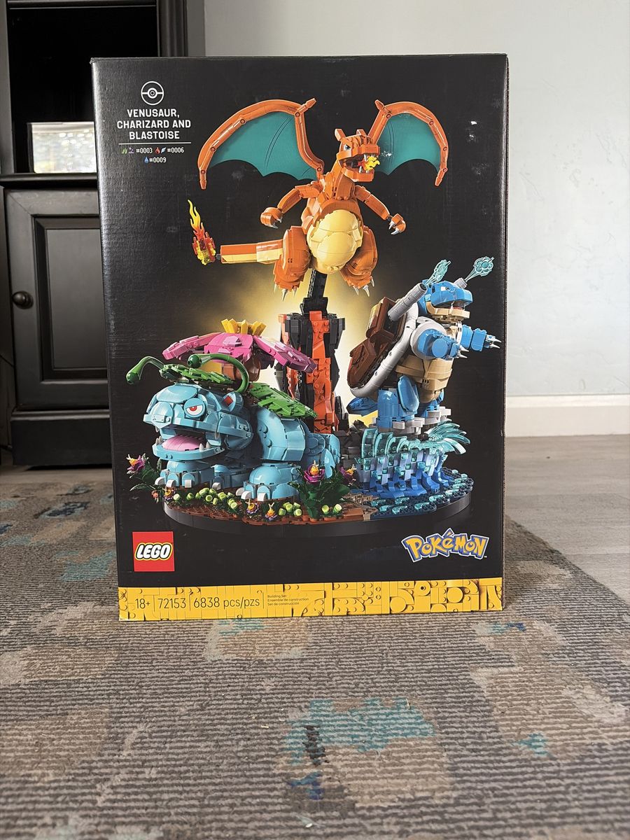 LEGO Pokémon Venusaur, Charizard, & Blastoise Set 72153 - 6838 Pieces Building Kit