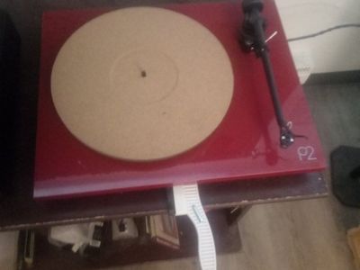 Rega Planar 2 P2 Turntable - Red Gloss Vinyl Record Player