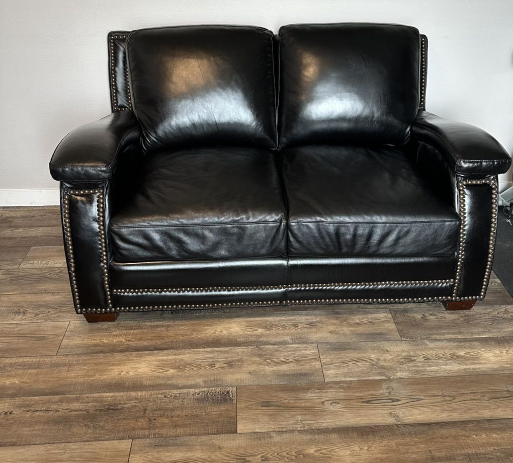 Real Leather Sofa And Love Seat Set
