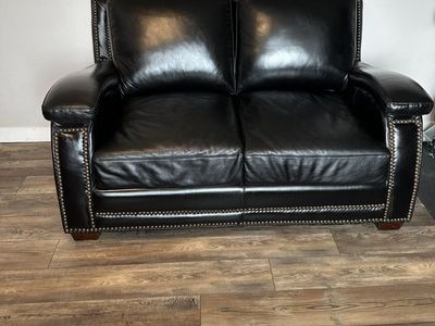 Real Leather Sofa And Love Seat Set