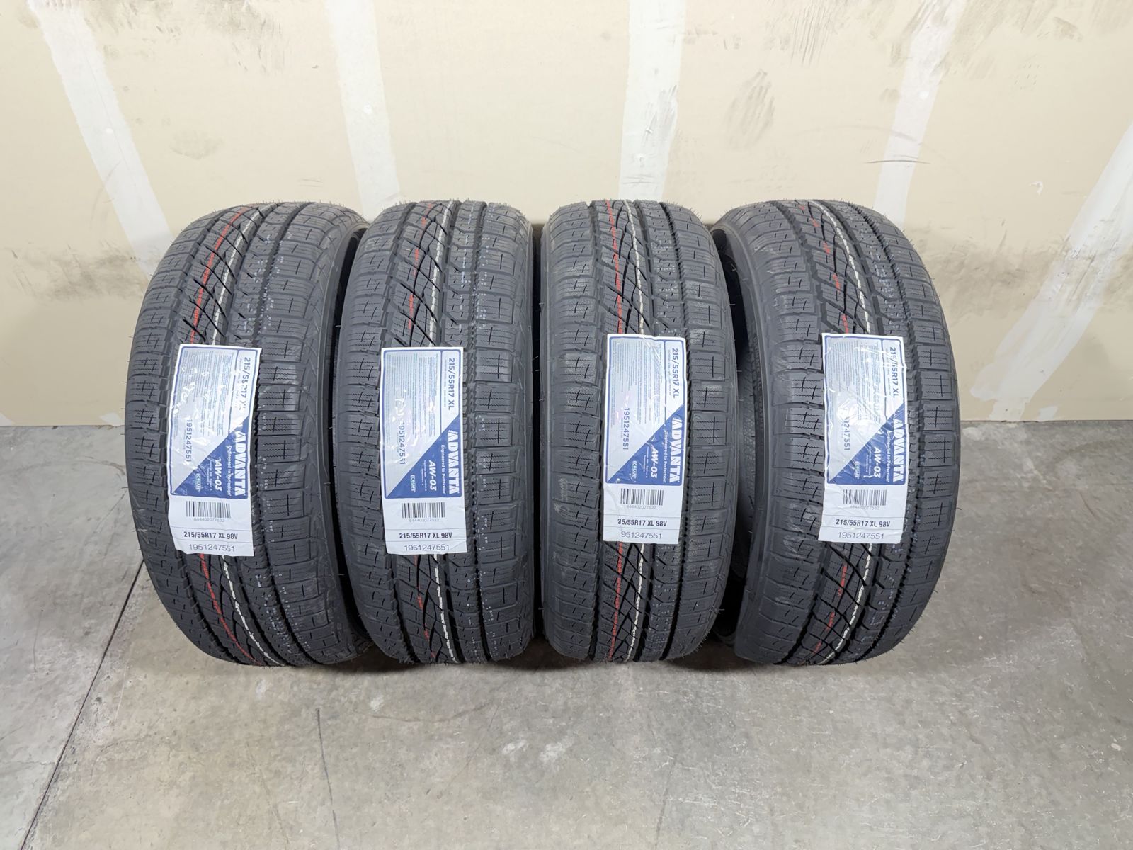 215/55R17 Advanta All Weather Tires