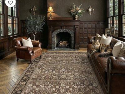 8'x10' Large Brown Vintage Oriental Traditional Area Rug