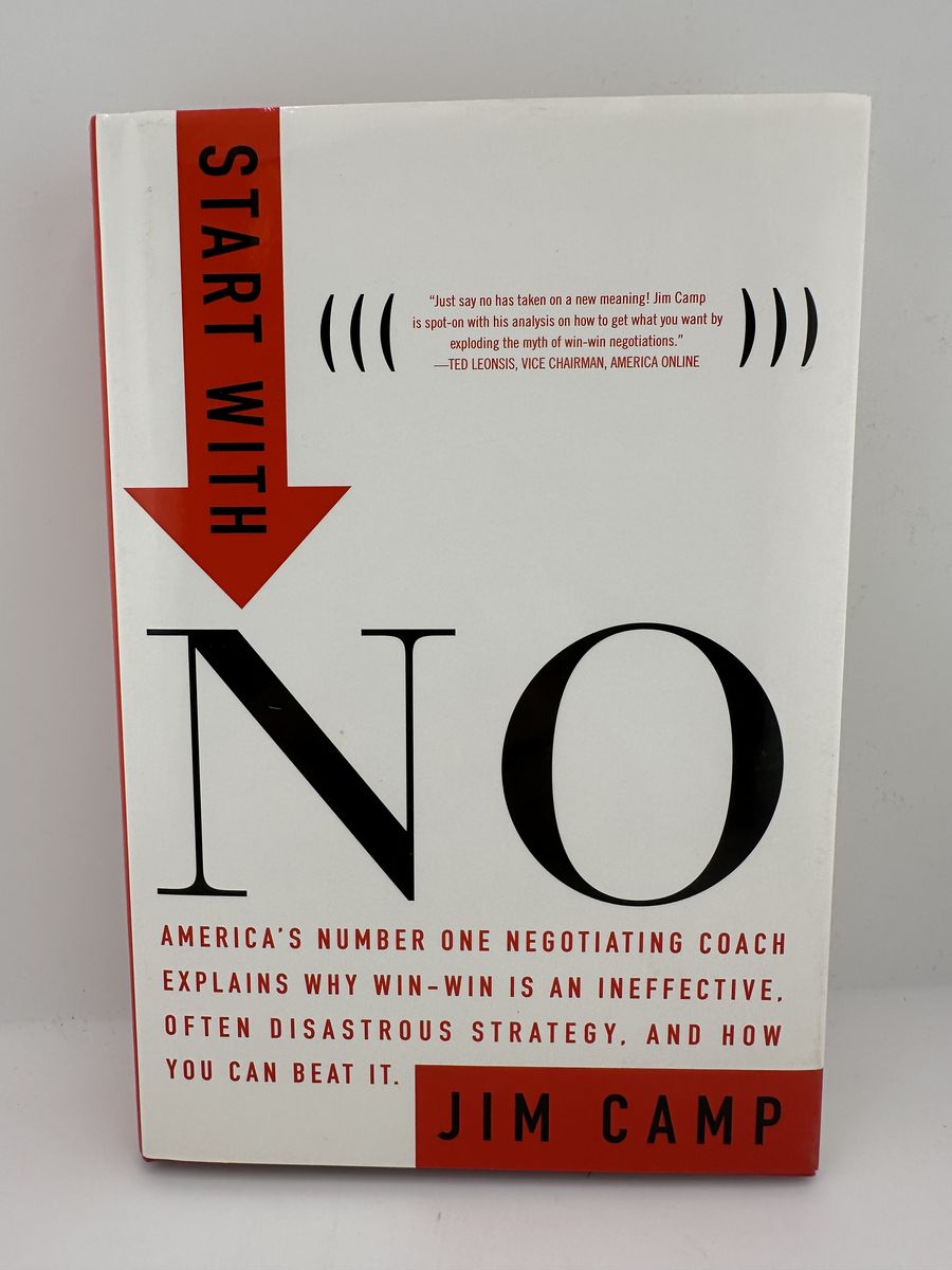 Start With No Jim Camp 1st Edition 2002 Negotiation Business Hardcover