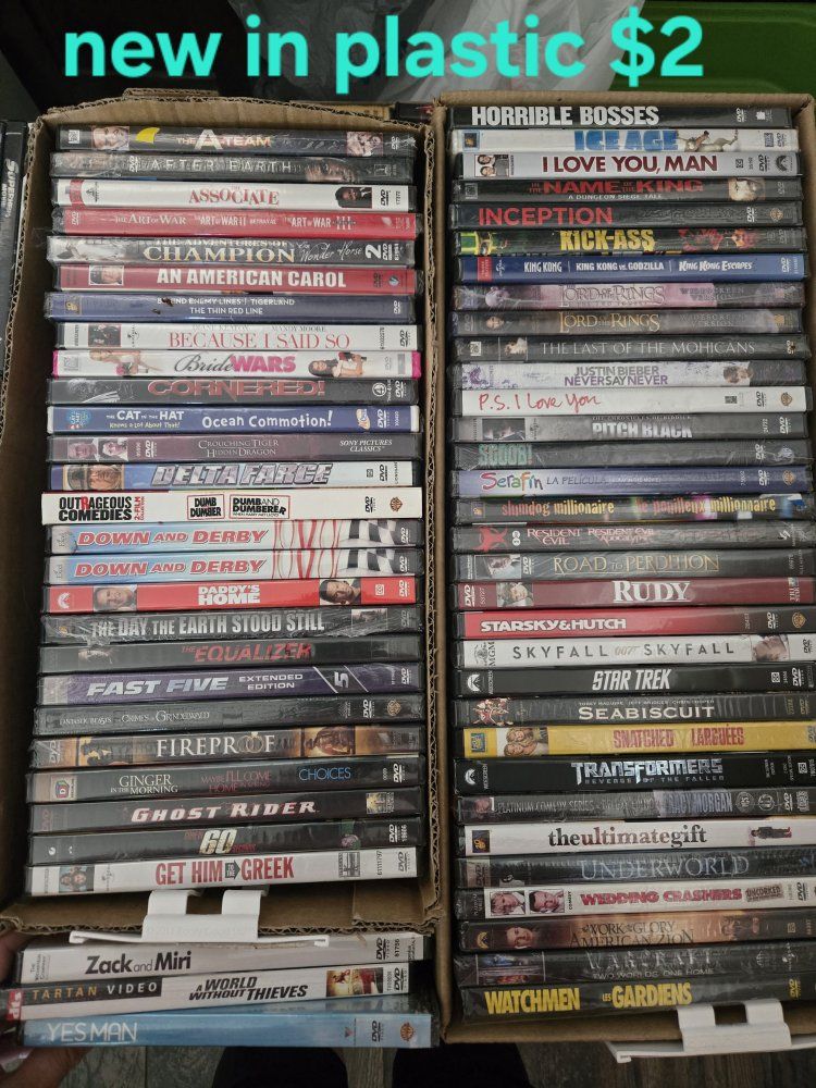 Dvd's $1 blu ray $3