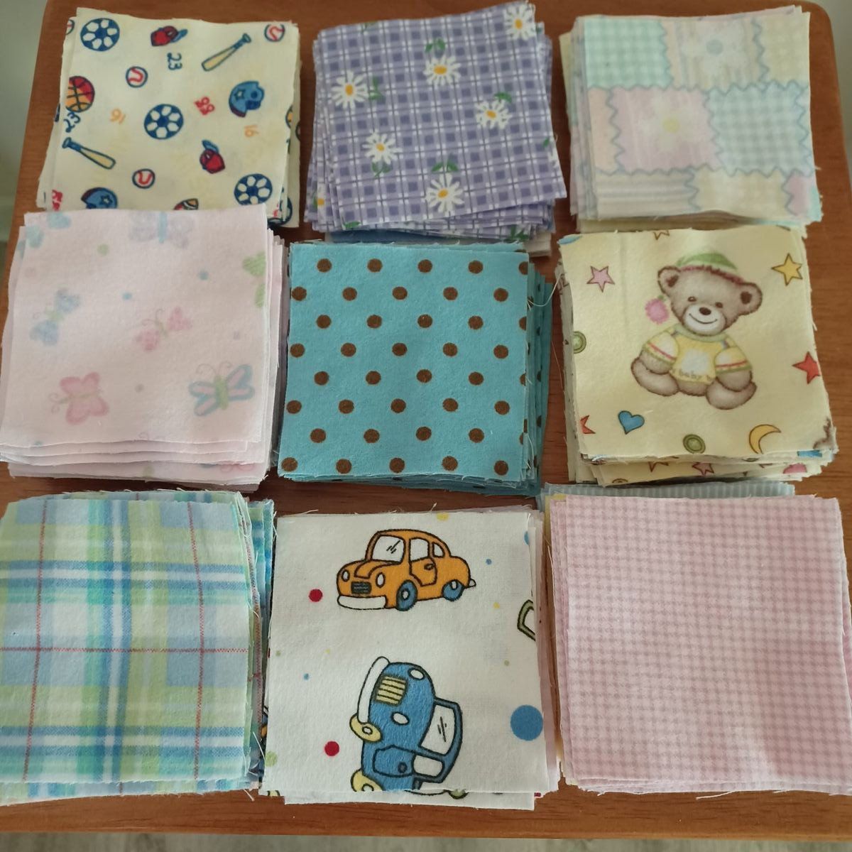 Pre-cut Flannel Fabric Squares x 250