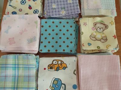 Pre-cut Flannel Fabric Squares x 250