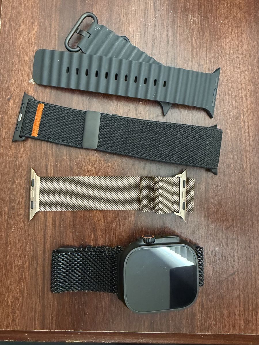 Apple Watch Ultra GPS + Cellular 49mm Smart Watch with Black & Gold Bands
