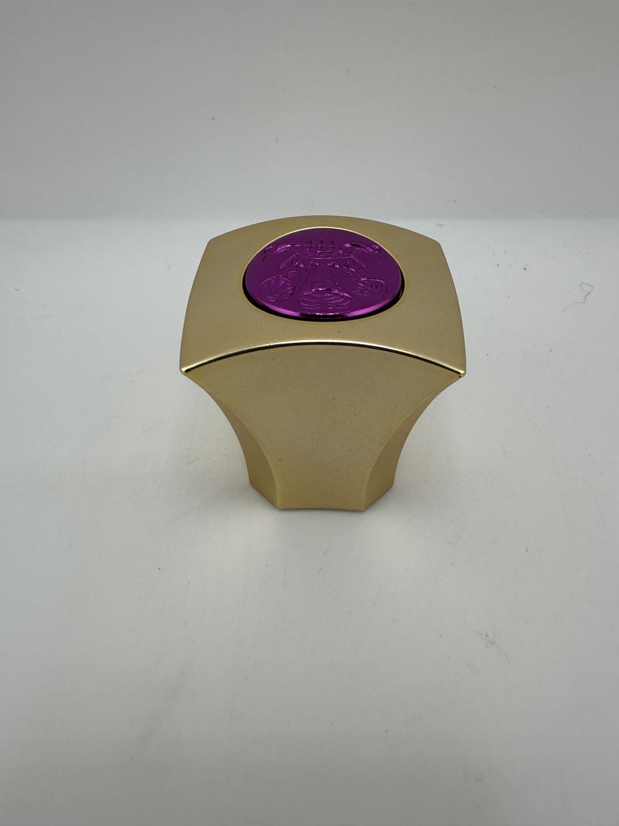 Premium Matte Gold Cap with  Round Purple Seal Old Style Gen 1 and Gen 2 Bottles