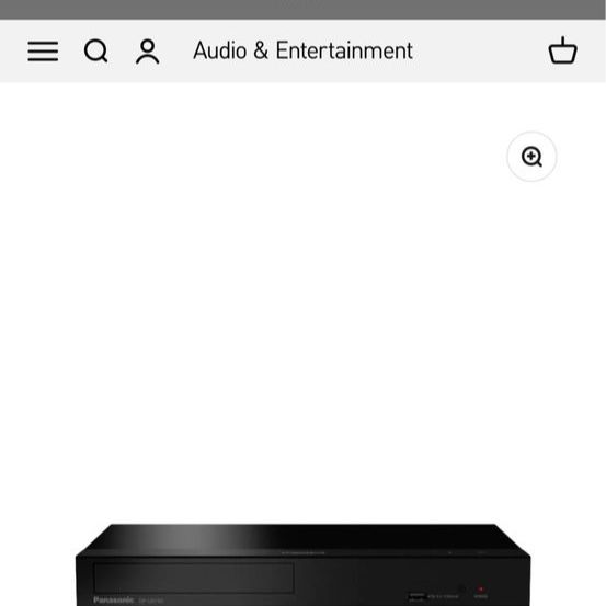 Panasonic 4K ultra and blue-ray player
