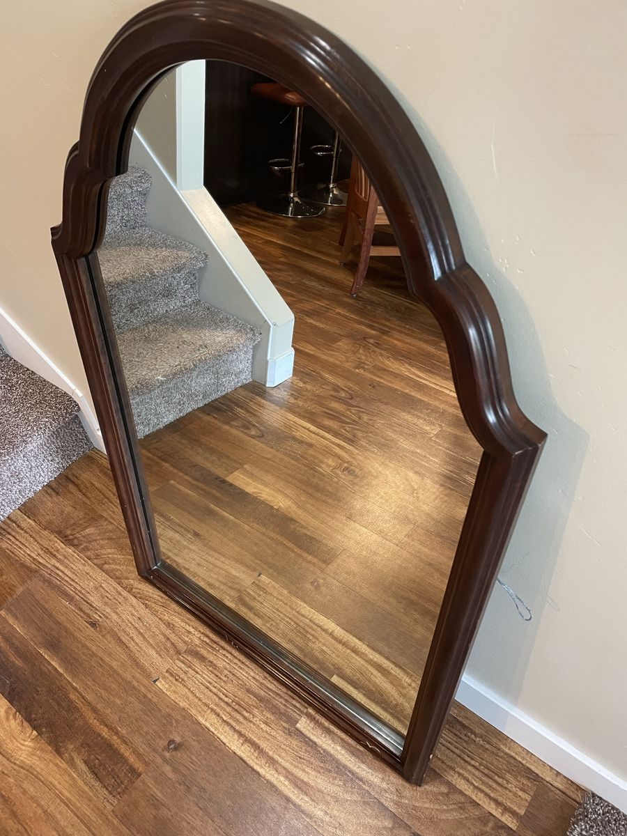 Vintage cherry arched mirror