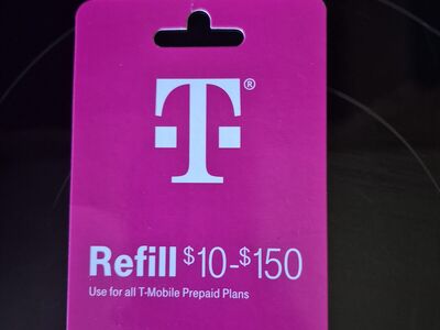 T-Mobile $130 Refill Gift Card for Prepaid Plans/Pay As You Go Plans
