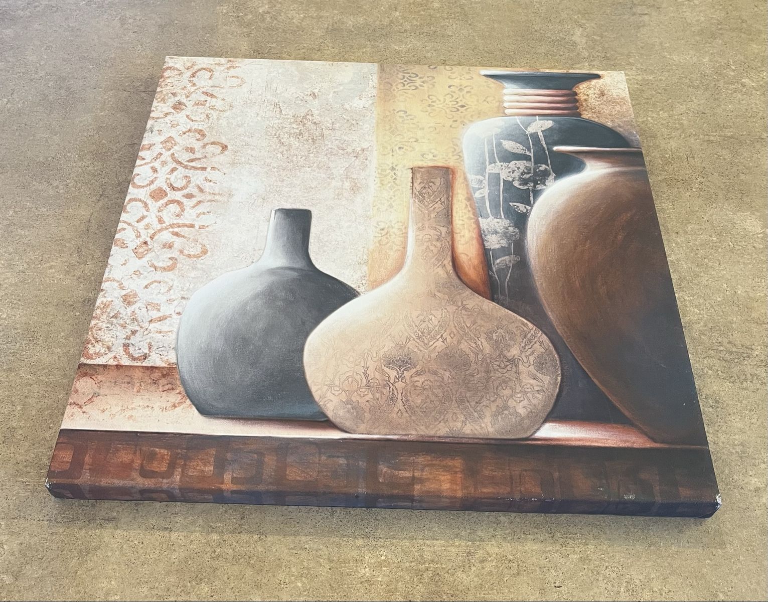 Abstract Vases Wall Art Canvas Print 18X18 Home Decor