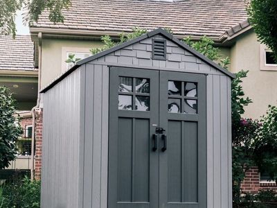 $149 LESS THAN SAM’S CLUB! BRAND NEW IN BOX Lifetime 7’ x 7’ Outdoor Plastic Storage Shed (DELIVERY AVAILABLE)