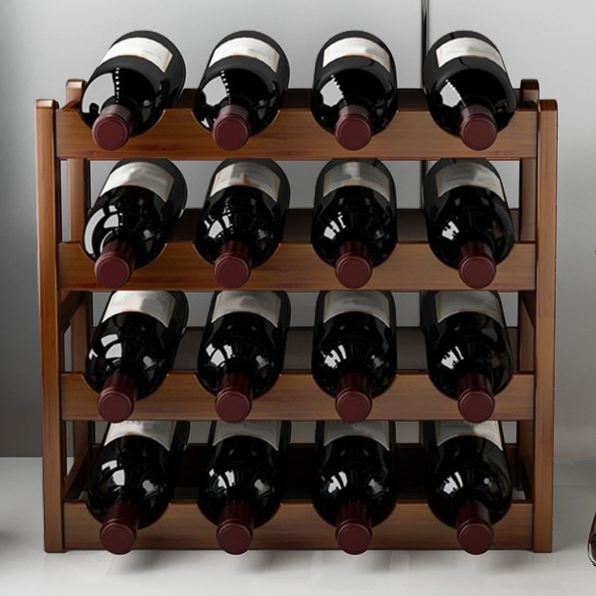 New! Wine Rack for Inside Cabinet Stackable Bar Pantry Cabinet Wine Bottle