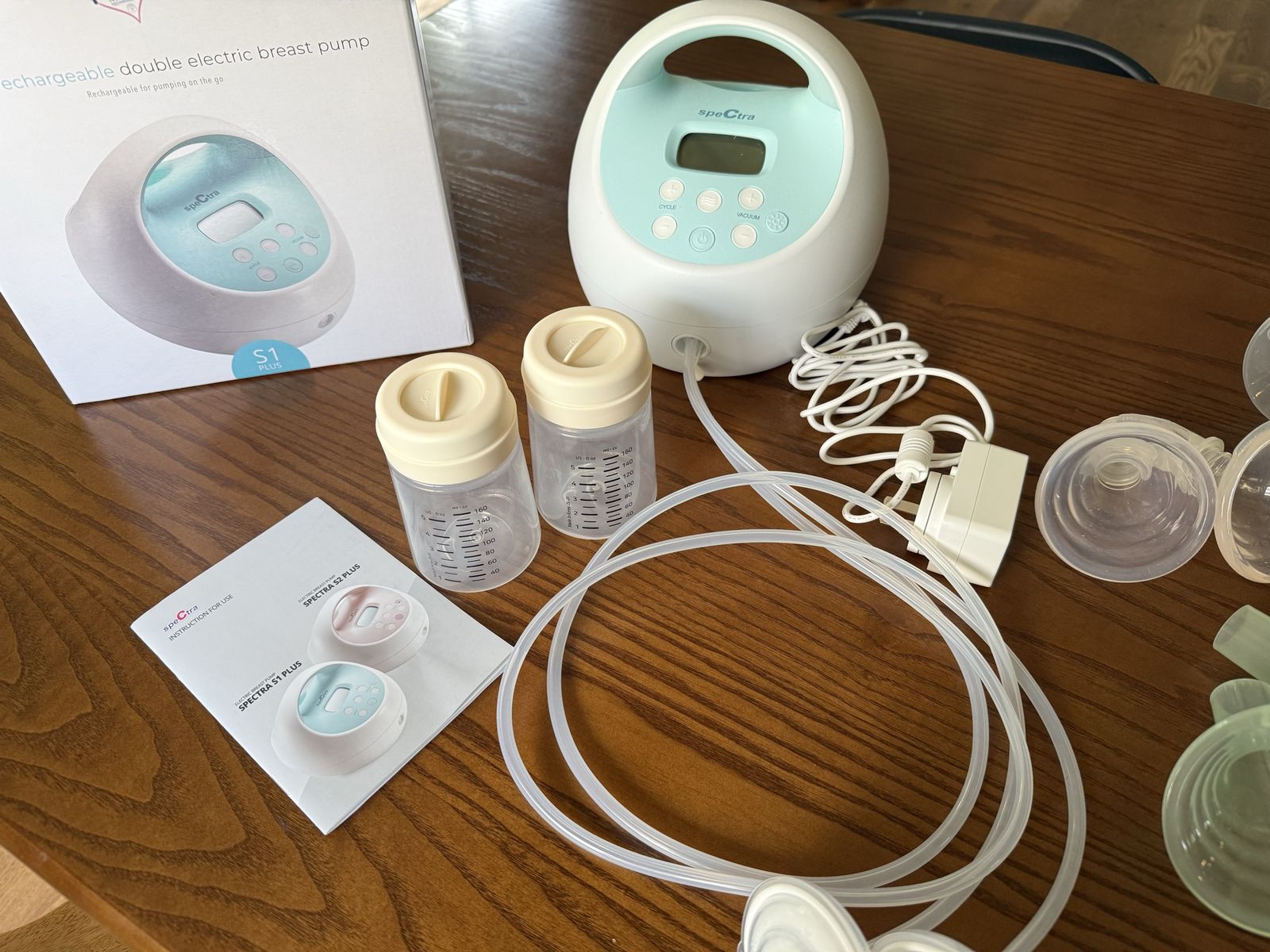 NEW** Spectra S1 Plus Rechargeable Double Electric Breast Pump Bundle - Used Once, New Parts
