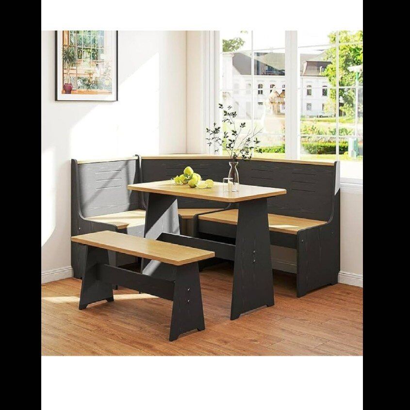 NEW- Breakfast Nook Dining Table Set