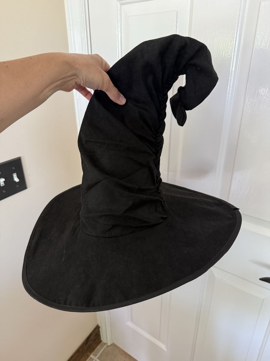 Adult one sized black witch hat