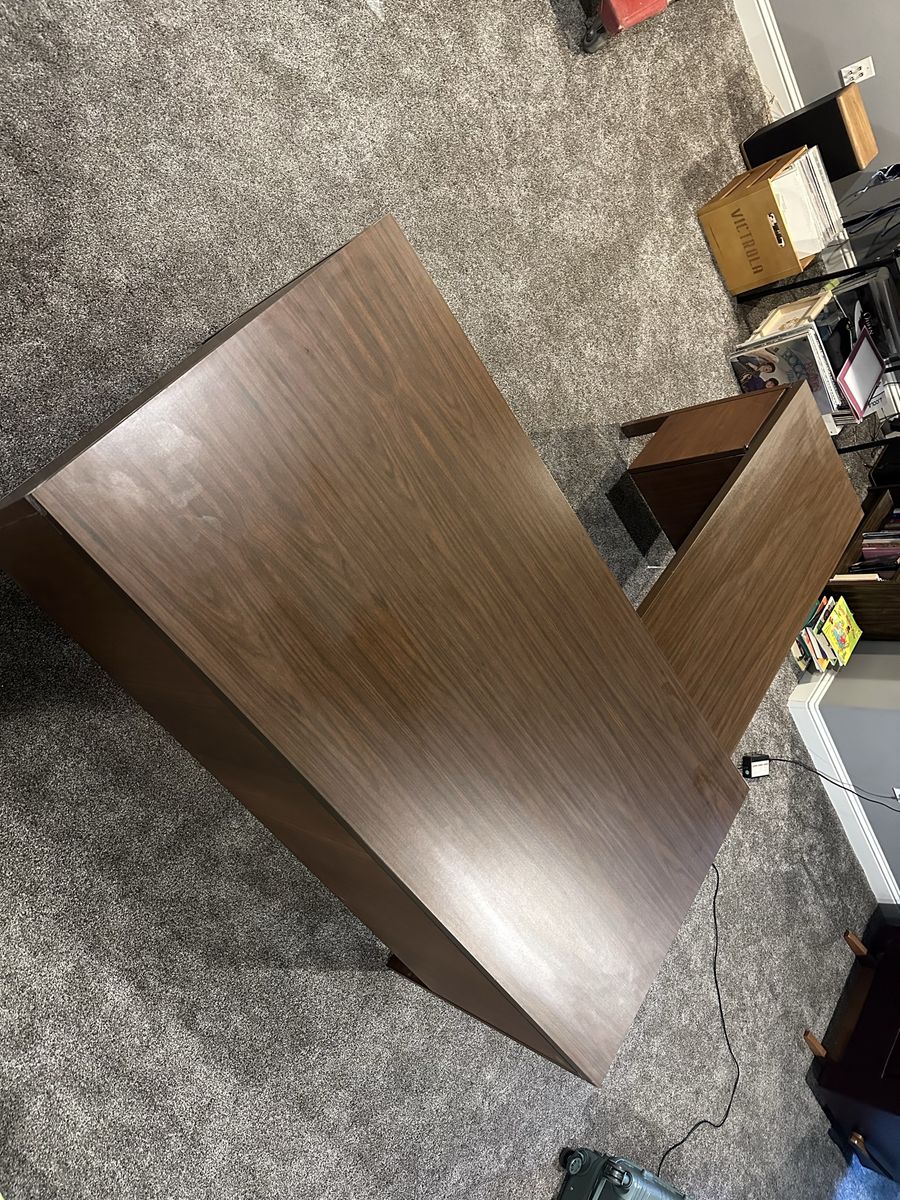 Sturdy Vintage 1976 Steelcase L-Shaped Office Desk