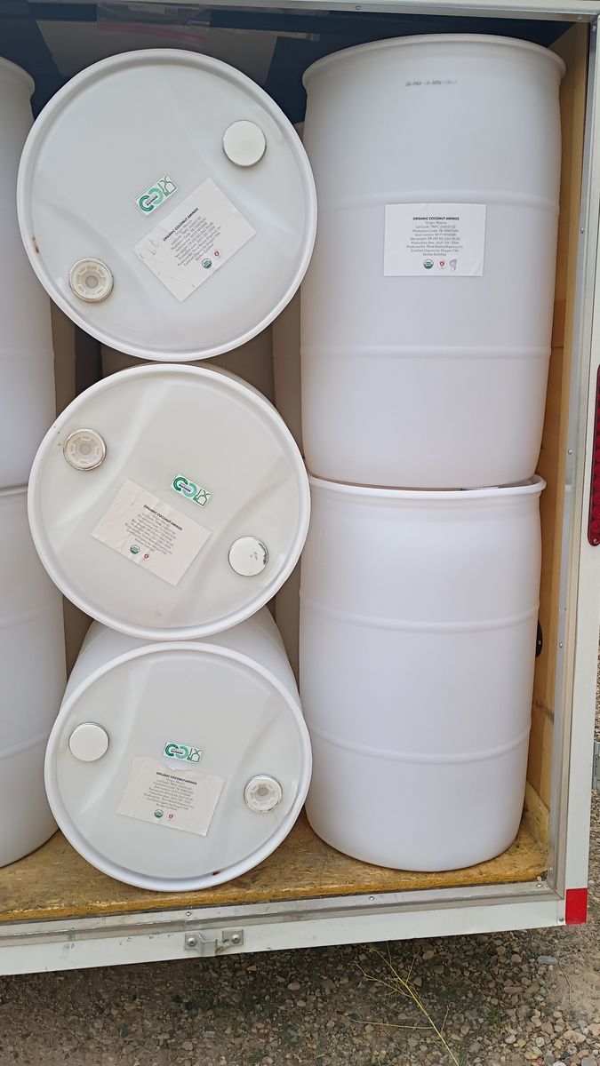 55 Gallon Plastic Food Grade Drums.  Excellent Condition