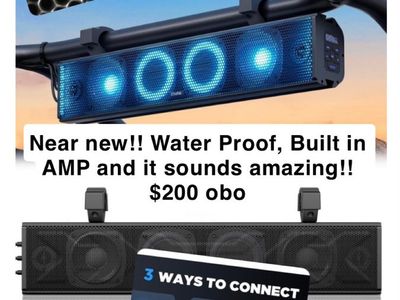 PRICED Lowered Ehaho UTV/ATV/Golf Cart Bluetooth Sound Bar - IP65 Weatherproof, RGB Lights