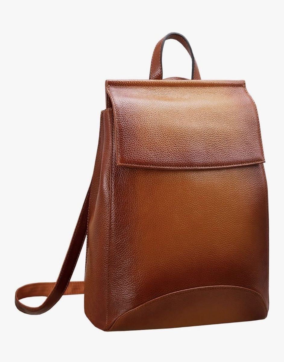 Heshe Genuine Leather Convertible Purse Backpack