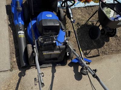 Kobalt 80V Max Cordless Lawn Mower, Leaf Blower, and String Trimmer Combo
