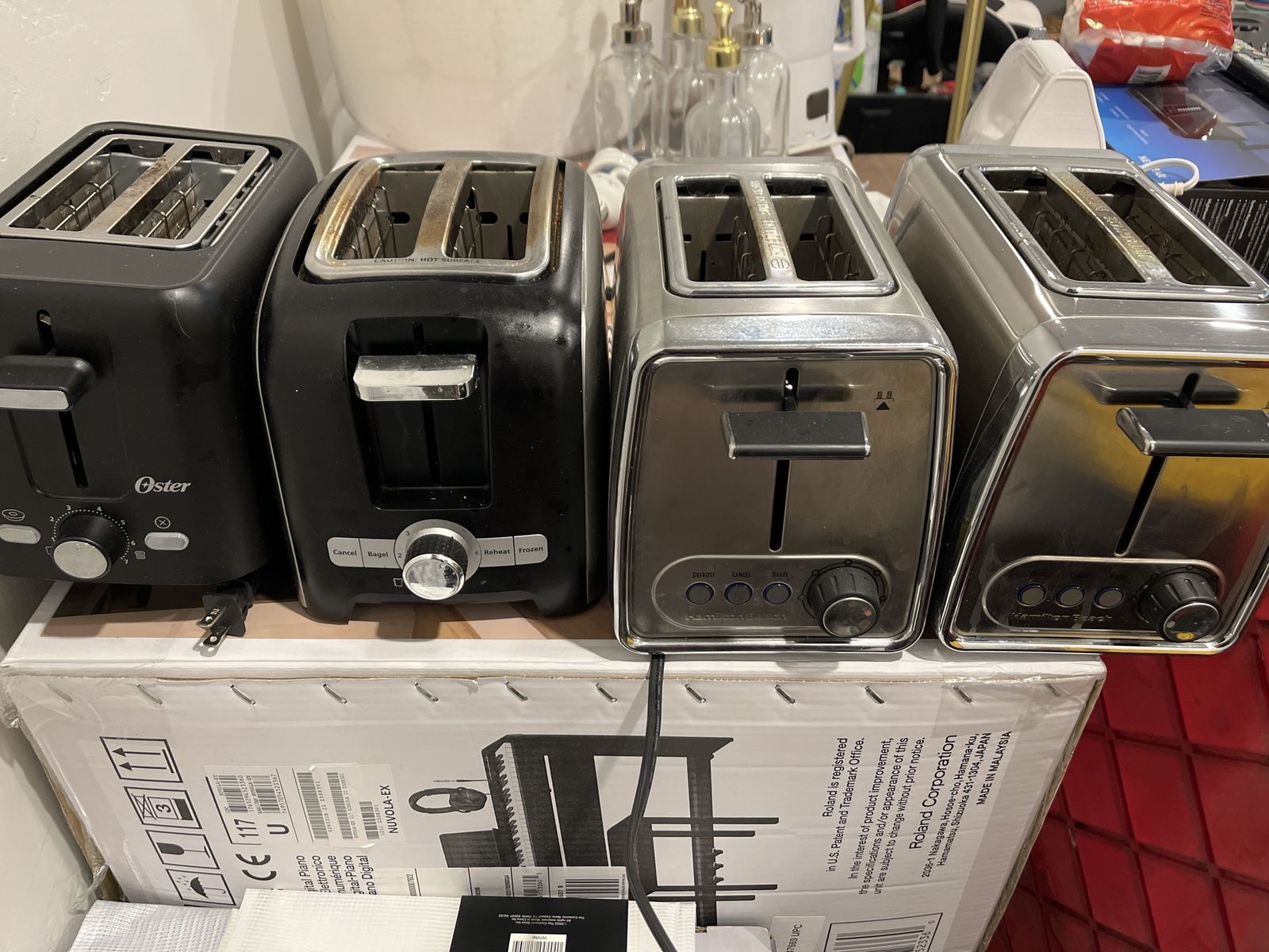 Assorted 2-Slice Toasters Lot - Oster & Hamilton Beach