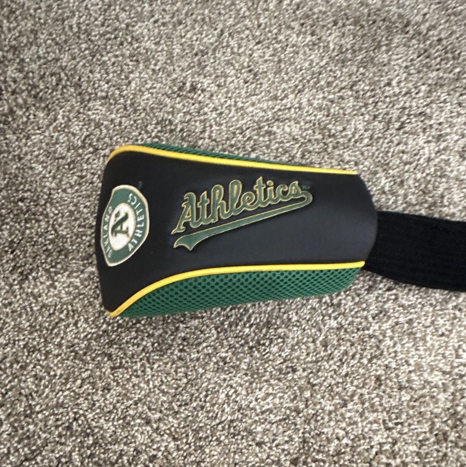 Oakland Athletics Golf Club Head Cover #3 - Green/Black/Yellow