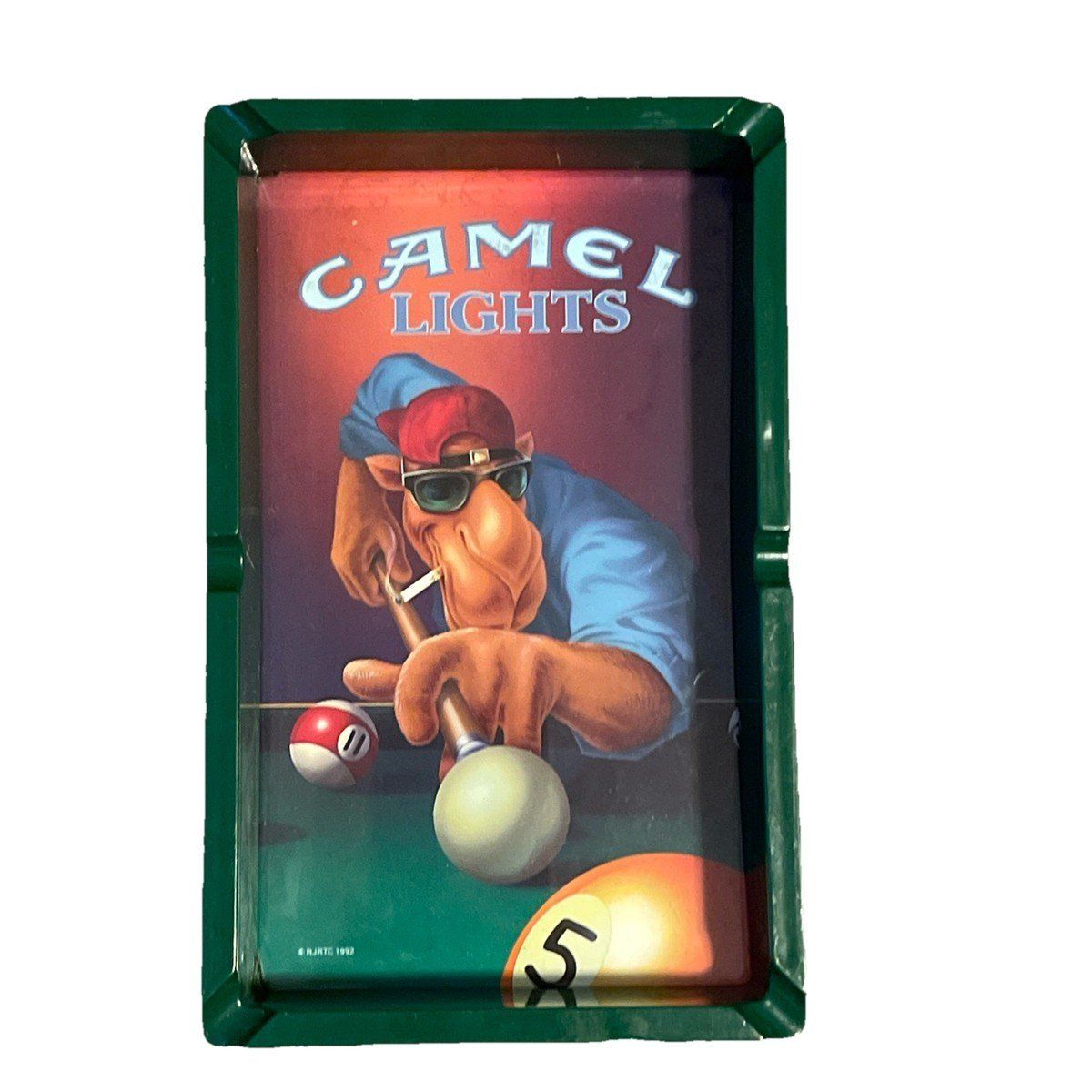 Vintage 1992 Camel Lights Cigarettes "Joe Camel" Pool Hall Advertising Ashtray