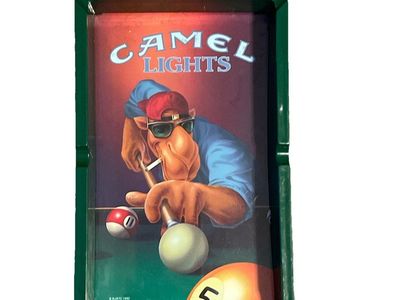 Vintage 1992 Camel Lights Cigarettes "Joe Camel" Pool Hall Advertising Ashtray