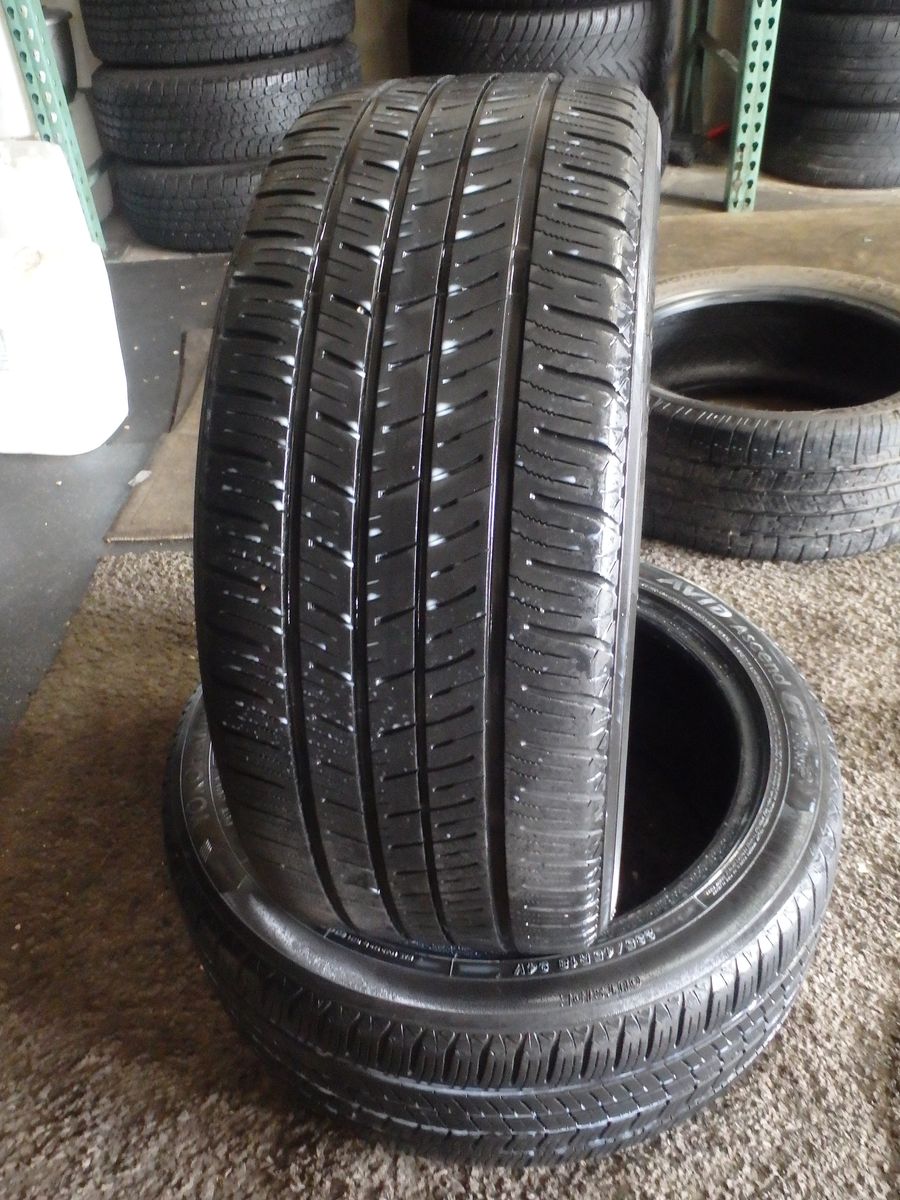 235/45R18 YOKOHAMA AVIS ASCEND GT PAIR OF TWO USED TIRES