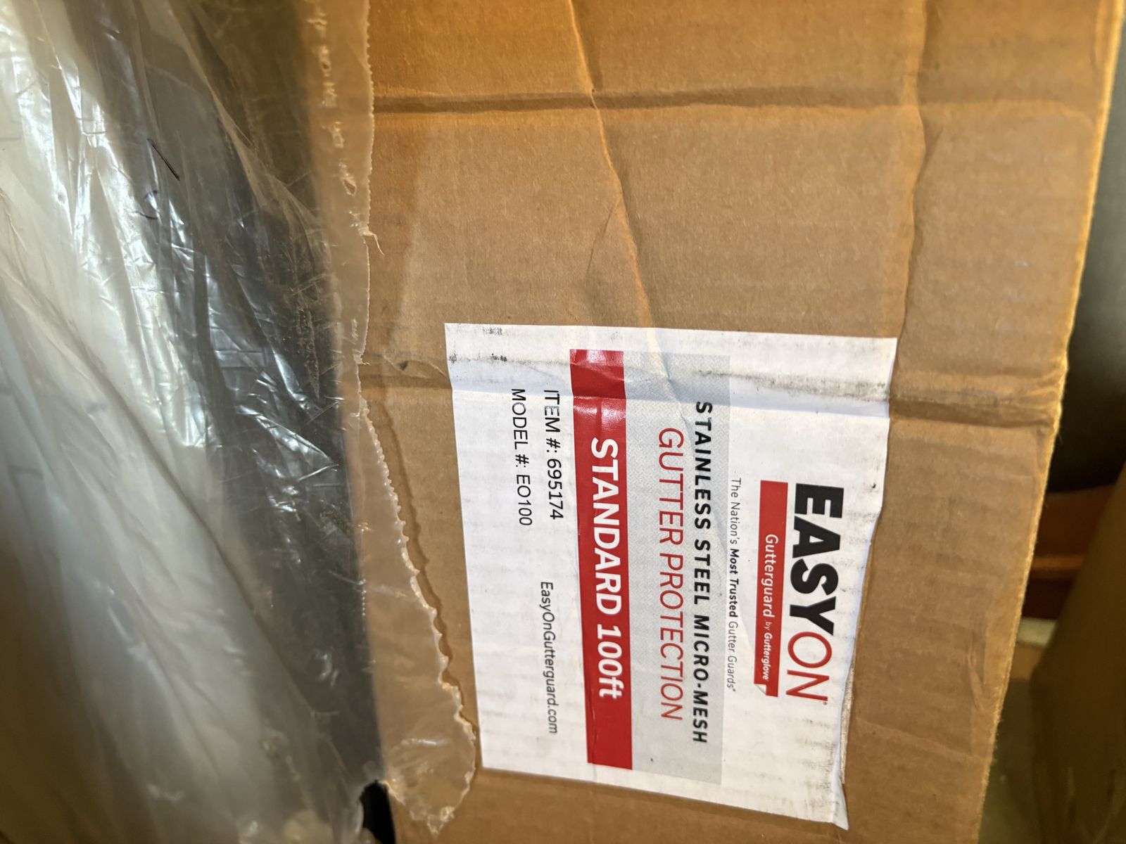 EasyOn Gutterguard EO100 Stainless Steel Micro-Mesh Gutter Protection Standard 100ft