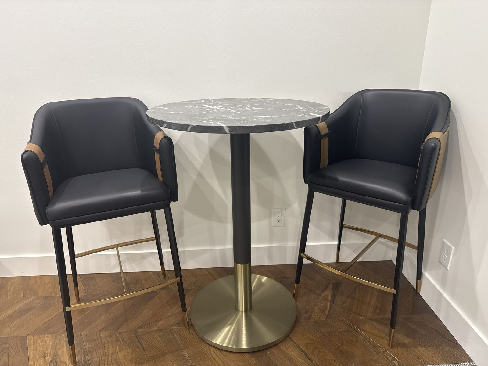 Table top and bar stools