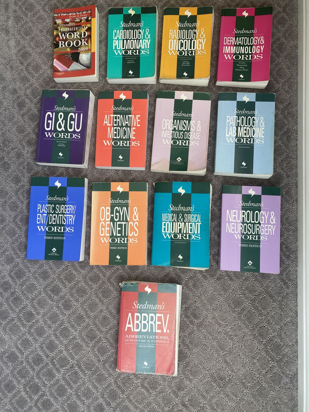 Assorted Steadman medical word books