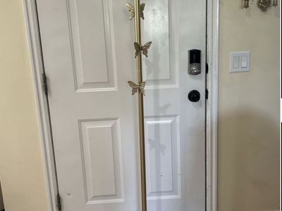Gold butterfly coat rack