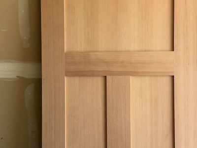Unfinished 3-Panel Shaker Style FIR Wood Door Slab