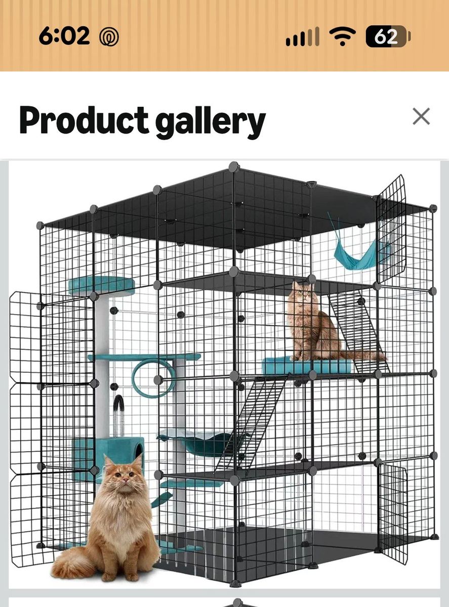 Large Modular Pet Playpen - DIY Metal Wire Cage for Cats or Small Animals with Multiple Levels