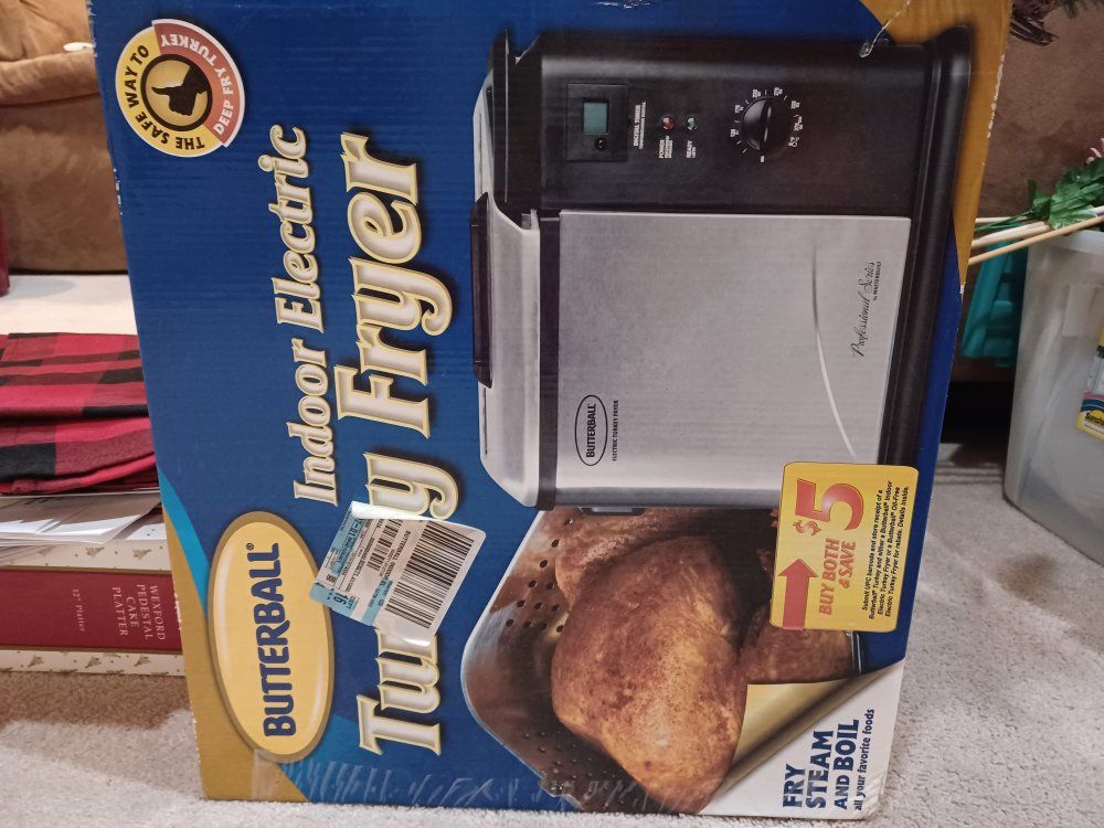 Butterball Professional Series Indoor Electric Turkey Fryer Fry, Steam & Boil 14lb Capacity-BRAND NEW