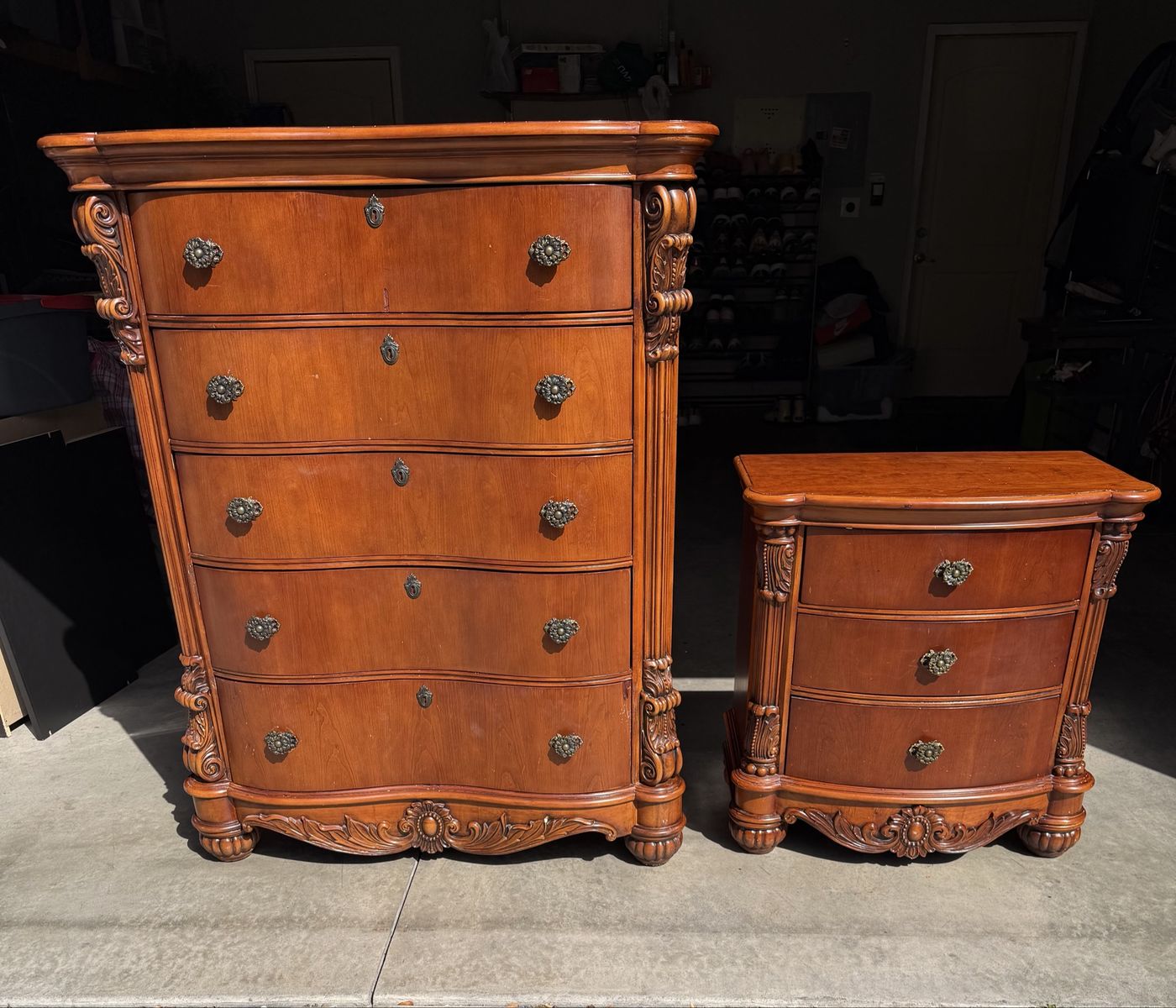 Chest of drawers and nightstand
