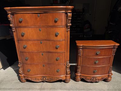 Chest of drawers and nightstand