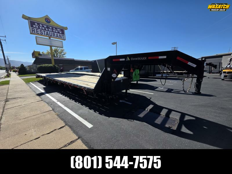 USED 2023 40' Rawmaxx Gooseneck Flatbed Equipment Trailer