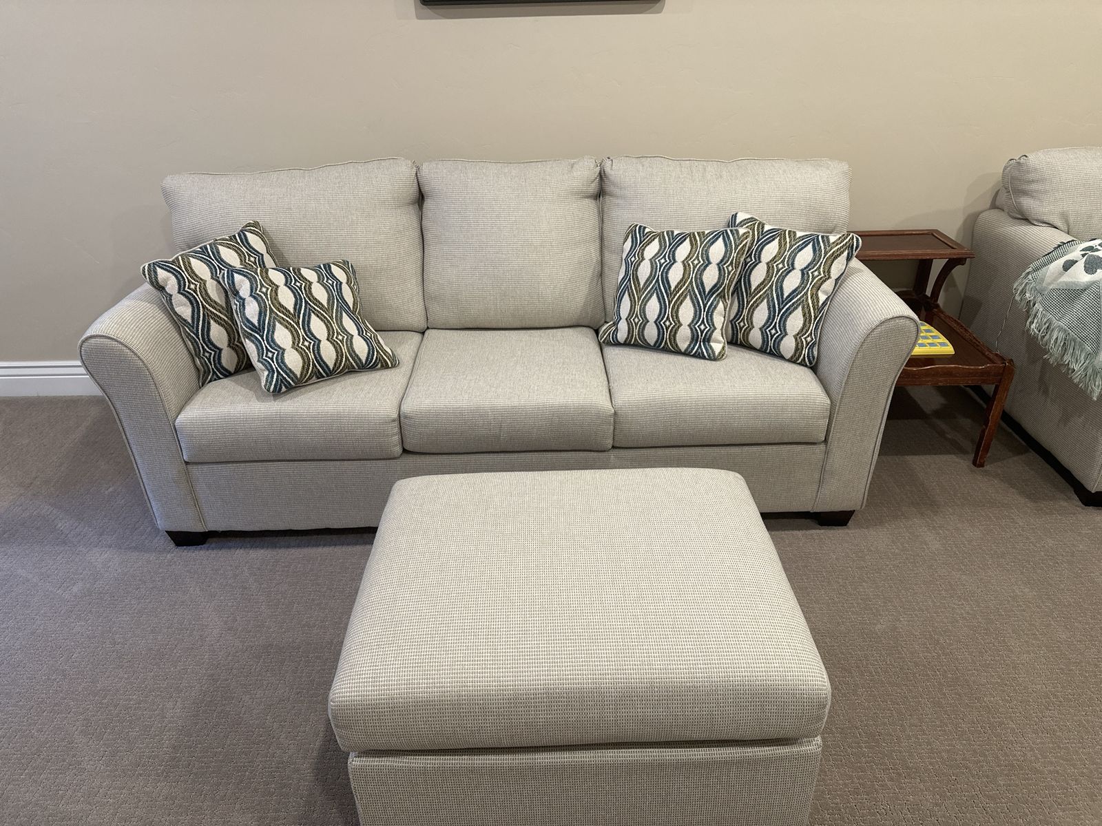 Sofa sleeper with ottoman