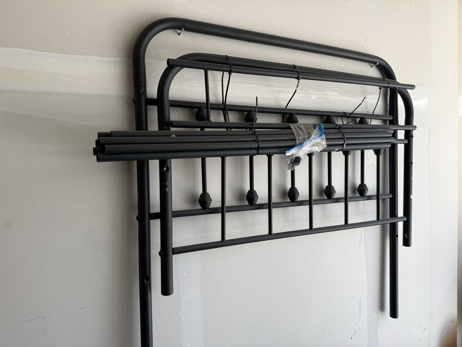 Black Metal Bed Frame Disassembled with Hardware Included Twin/Single