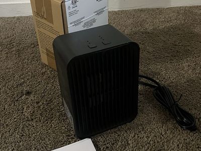 Amazon Basics Portable Ceramic Heater with Adjustable Thermostat - Black