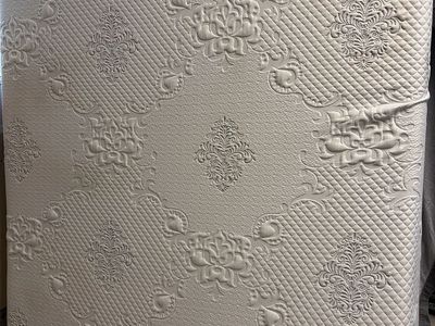 White Embossed Damask Pattern Mattress