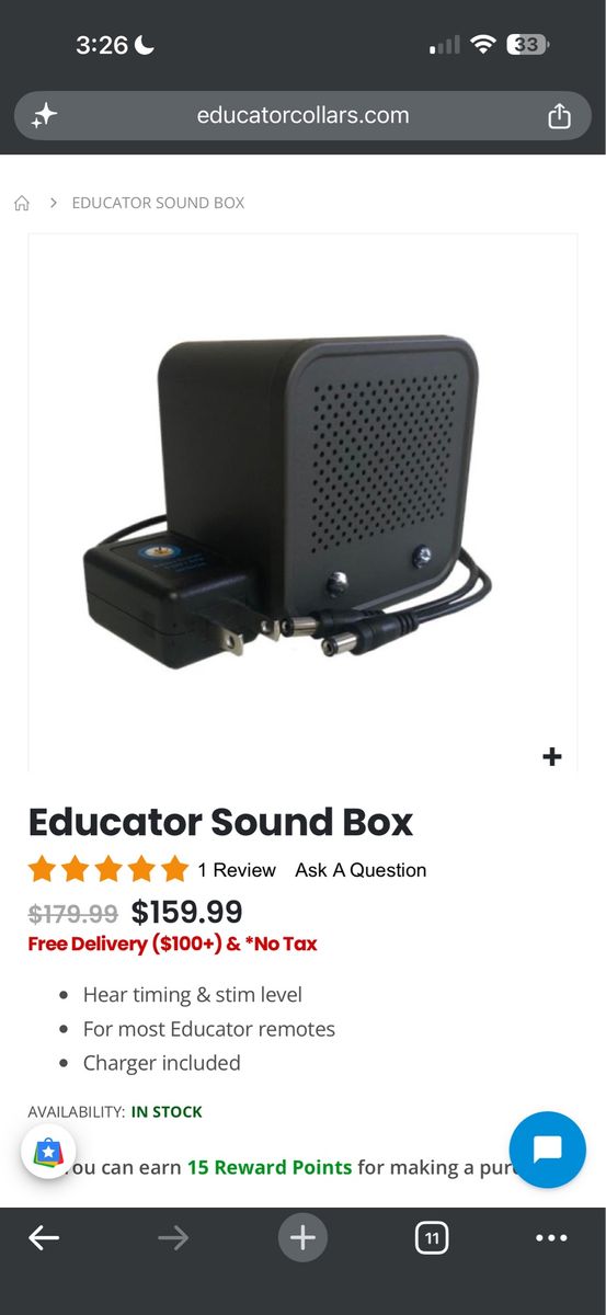 E-Collar Technologies Educator Sound Box Dog Training Aid w/ Charger