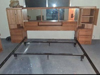 oak king size bedframe